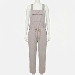Wilfred Free Valletta Drawstring Cotton Boyfriend Cargo Overalls Size XS Taupe